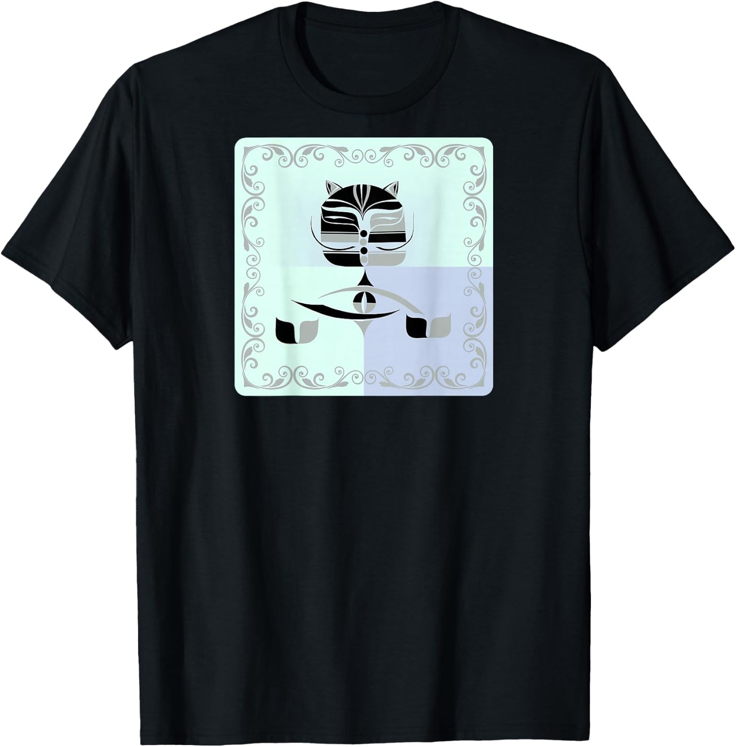 Cat Split Block T-Shirt - T-Shirt | Black