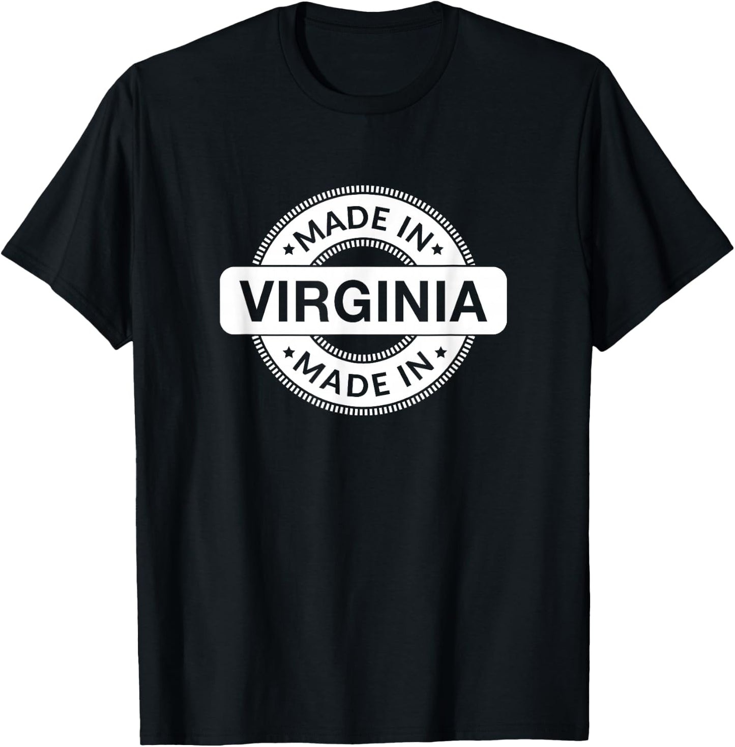 VIRGINIA Home - Born / Made in Virginia Label - Classic T-Shirt - T-Shirt | Black