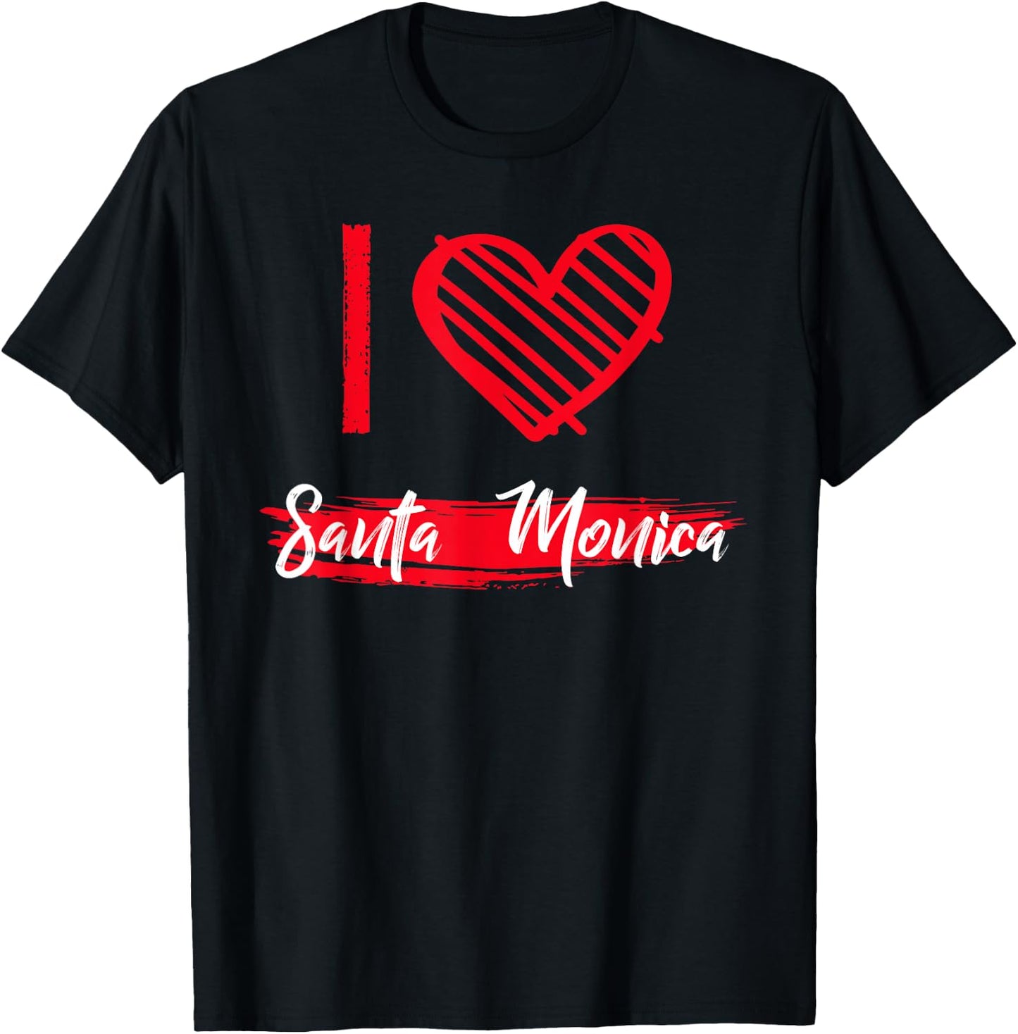 I Love Santa Monica I Heart Santa Monica T-Shirt - T-Shirt | Black