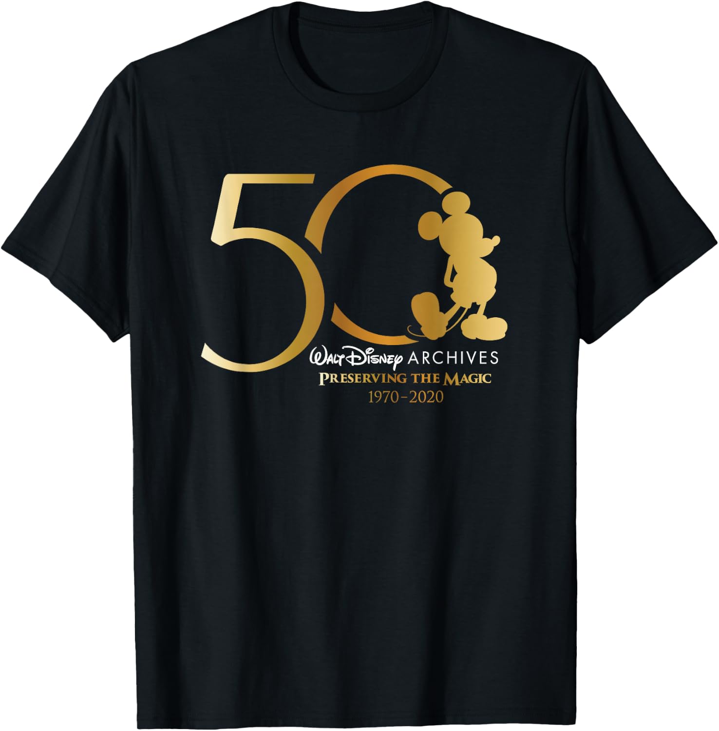 Walt Disney Archives 50th Anniversary Preserving The Magic Small T-Shirt - T-Shirt | Black
