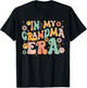 Retro Groovy In My Grandma Era Grandma Mothers Day T-Shirt - T-Shirt | Black
