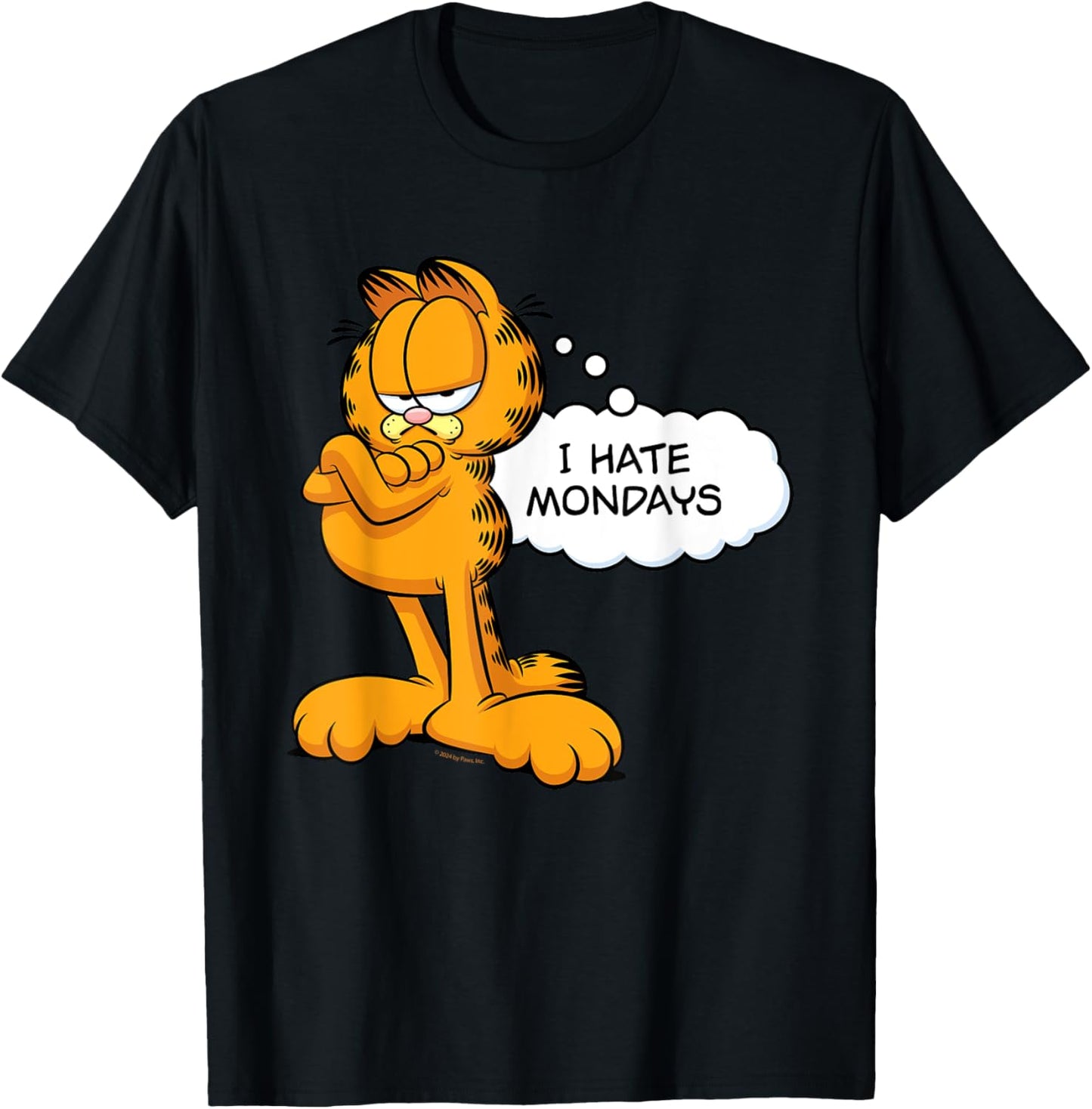 Garfield I Hate Mondays T-Shirt - T-Shirt | Black