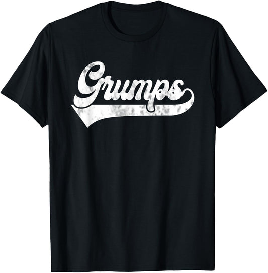 Grumps Vintage Retro Father's Day for Papa Grandpa T-Shirt - T-Shirt | Black