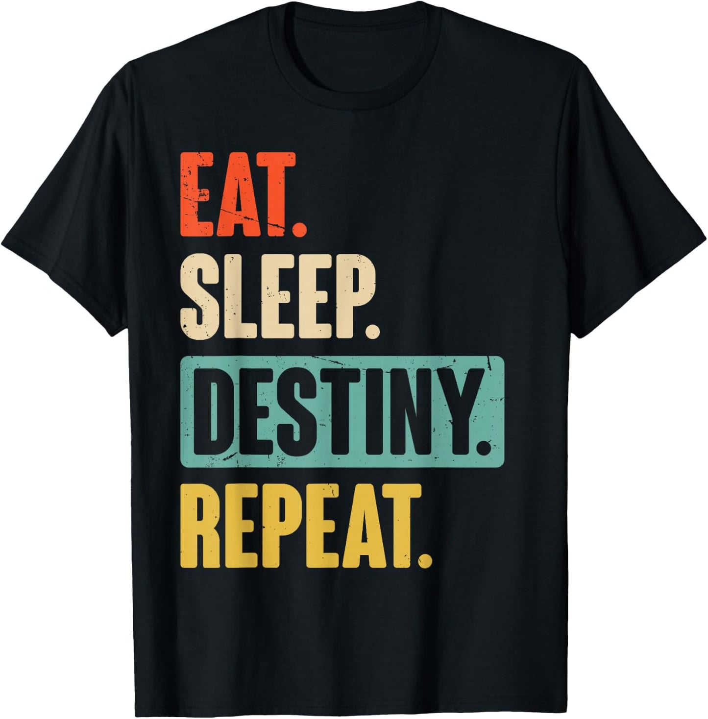 Eat Sleep Destiny Repeat Funny Video Games Gaming Gift T-Shirt - T-Shirt | Black