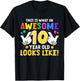 This is what an awesome 10 year old looks like 10th birthday T-Shirt - T-Shirt | Black