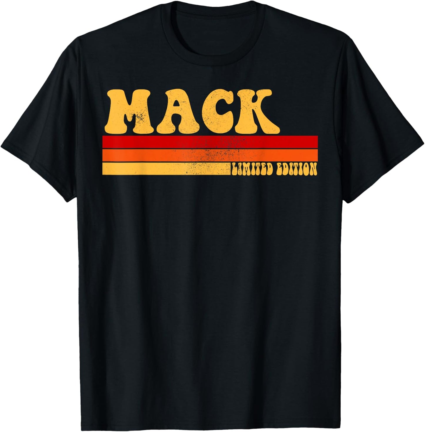 MACK Name Personalized Idea Men Retro Vintage MACK T-Shirt - T-Shirt | Black