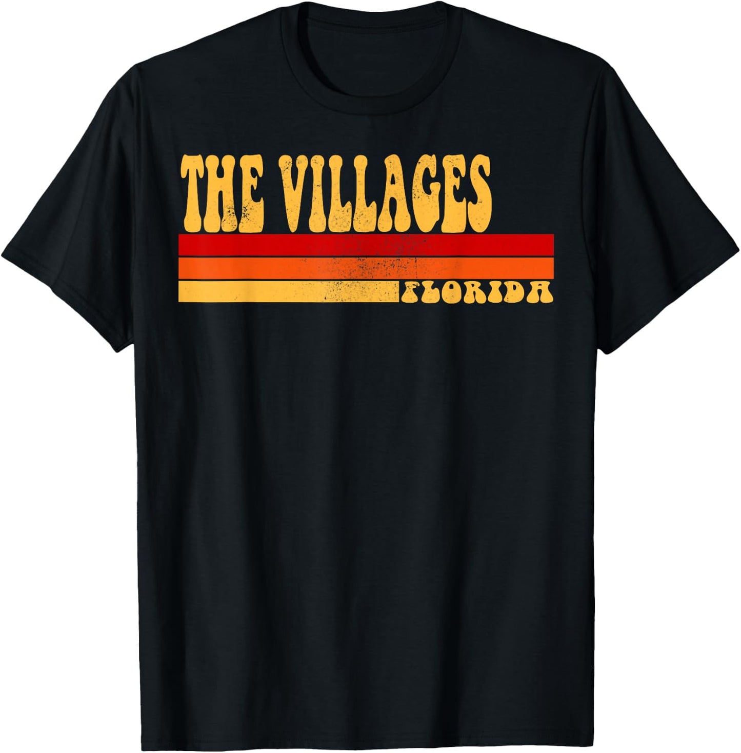 THE VILLAGES Florida City Vintage Roots Retro Design 70s 80s T-Shirt - T-Shirt | Black