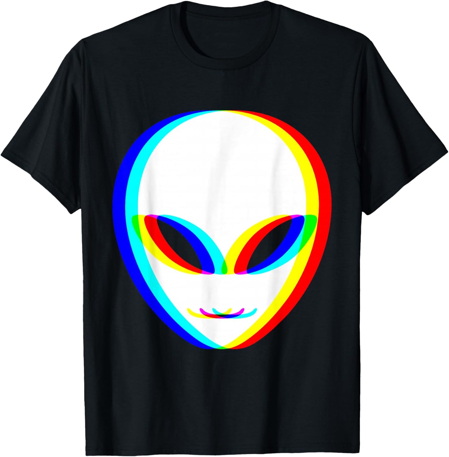 Alien Trippy Vaporwave Halloween Techno Rave EDM Music Party T-Shirt - T-Shirt | Black