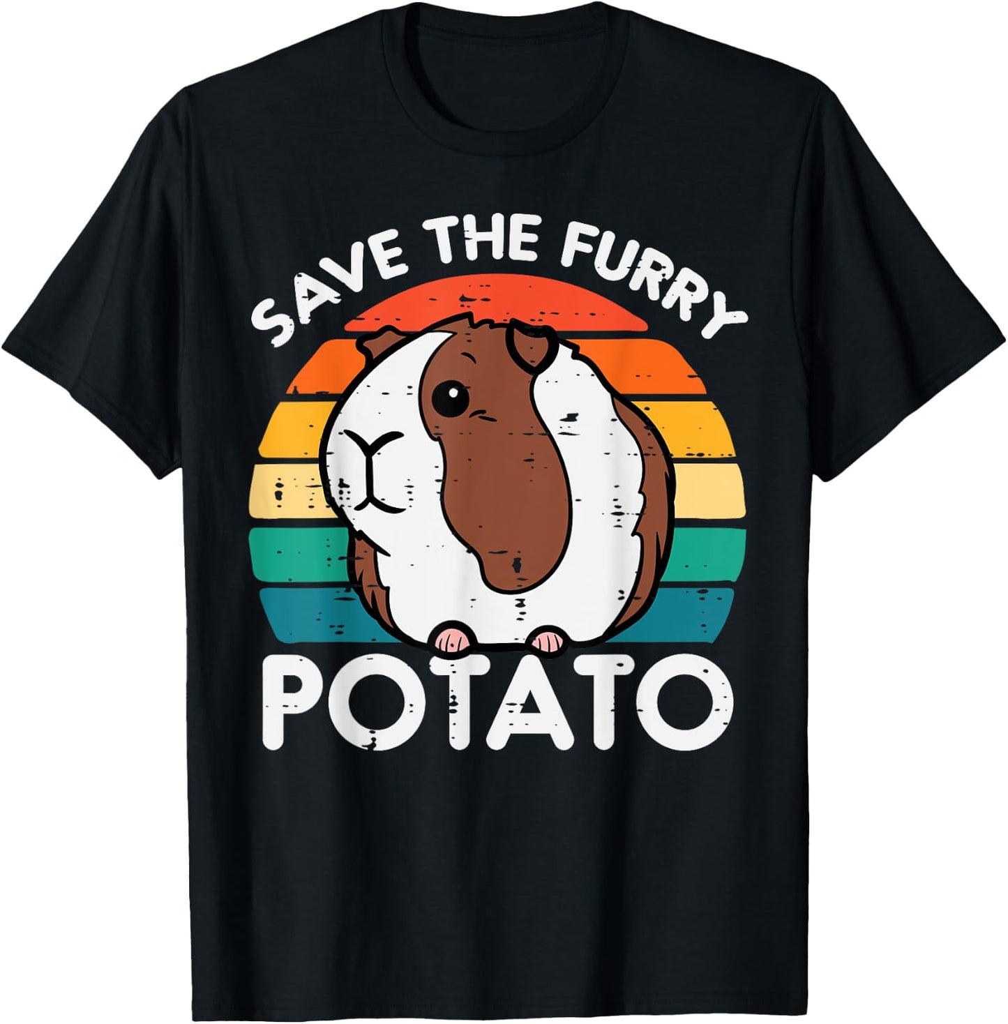 Guinea Pig Save Furry Potato Cavy Pet Owner Women Kids Men T-Shirt - T-Shirt | Black