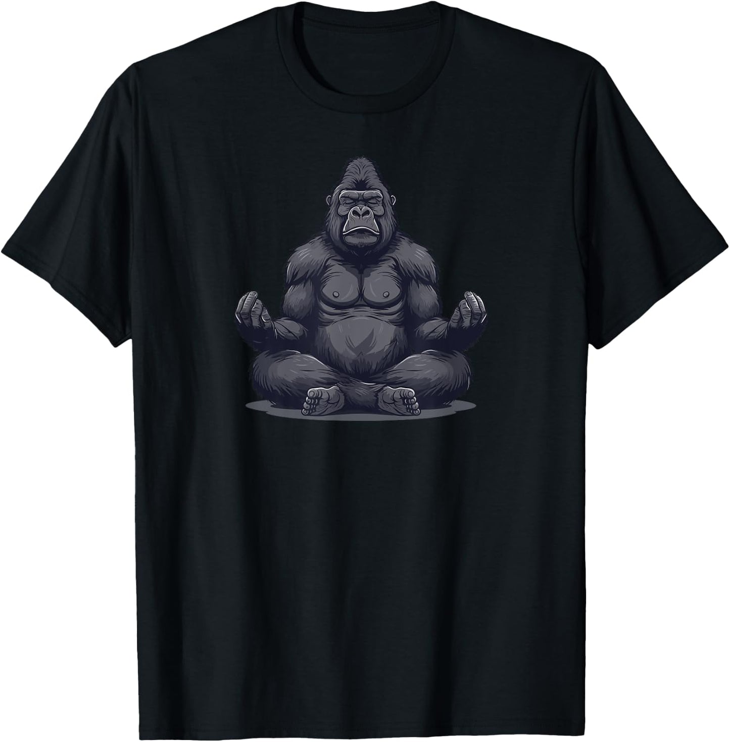 Gorilla Yoga Relax Silverback Gorilla T-Shirt - T-Shirt | Black