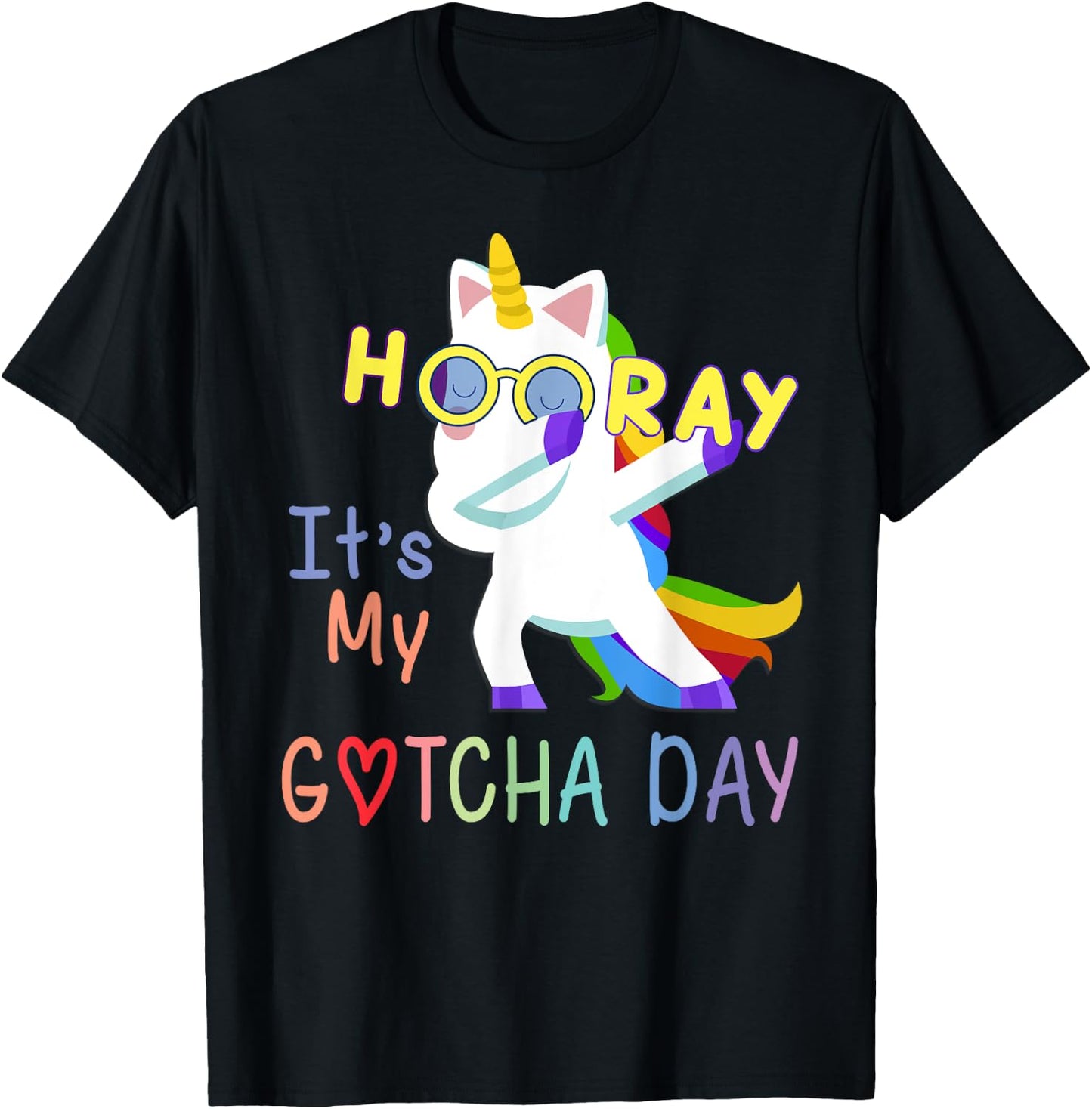 foster child adoption gifts Hooray It's My Gotcha Day kids T-Shirt - T-Shirt | Black