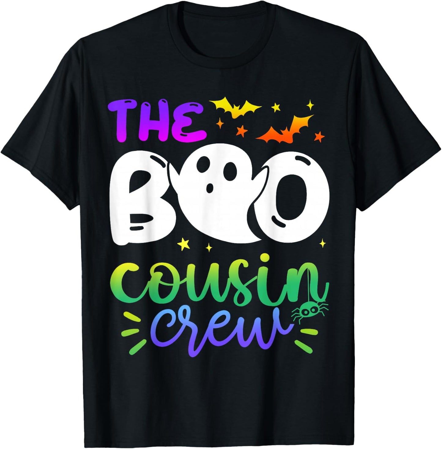 The Boo Cousin Crew Halloween Ghost Trick Treat Squad Matchi T-Shirt - T-Shirt | Black