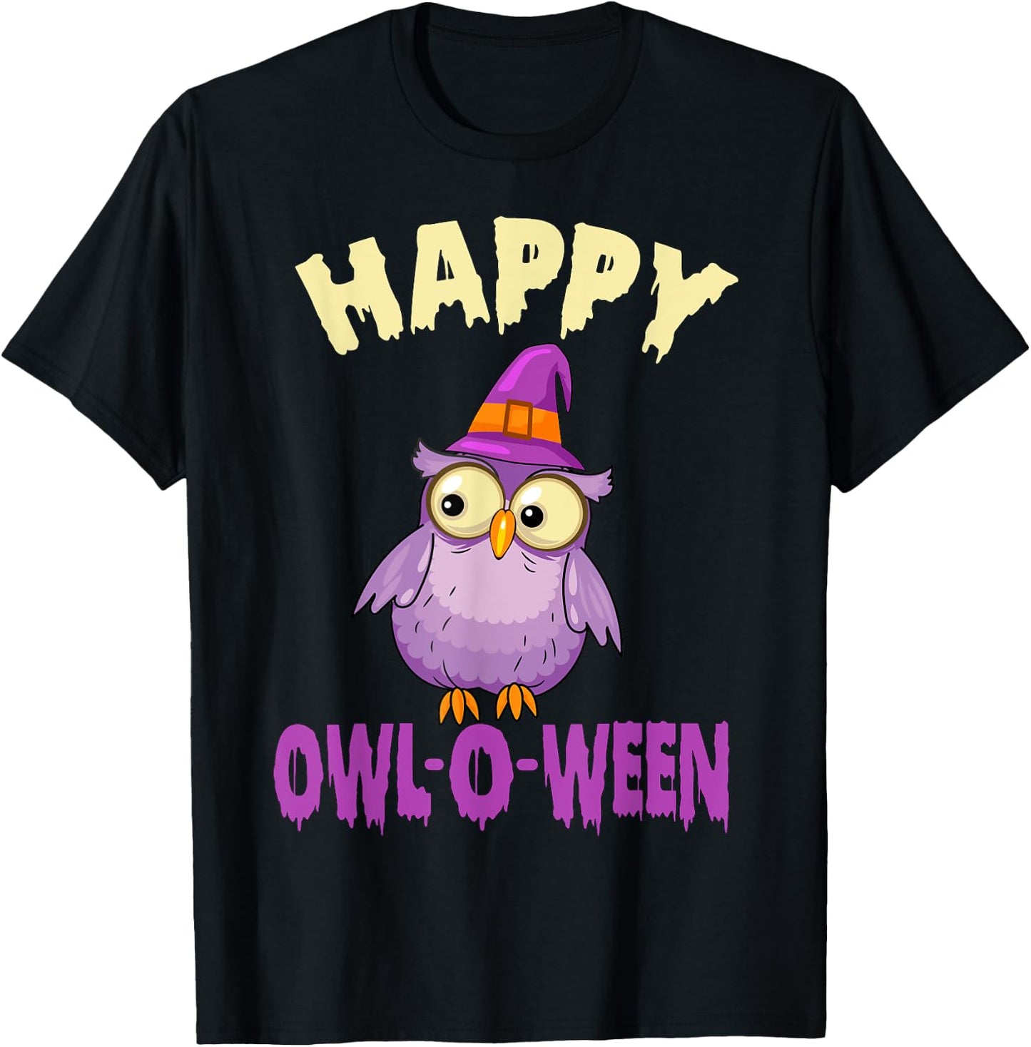 Owl Halloween Costume Toddler Girls Halloween Owl Kids Women T-Shirt - T-Shirt | Black