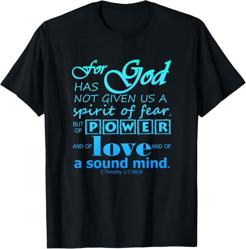 Power Love Sound Mind Scripture 2 Timothy 1:7 Bible Verse