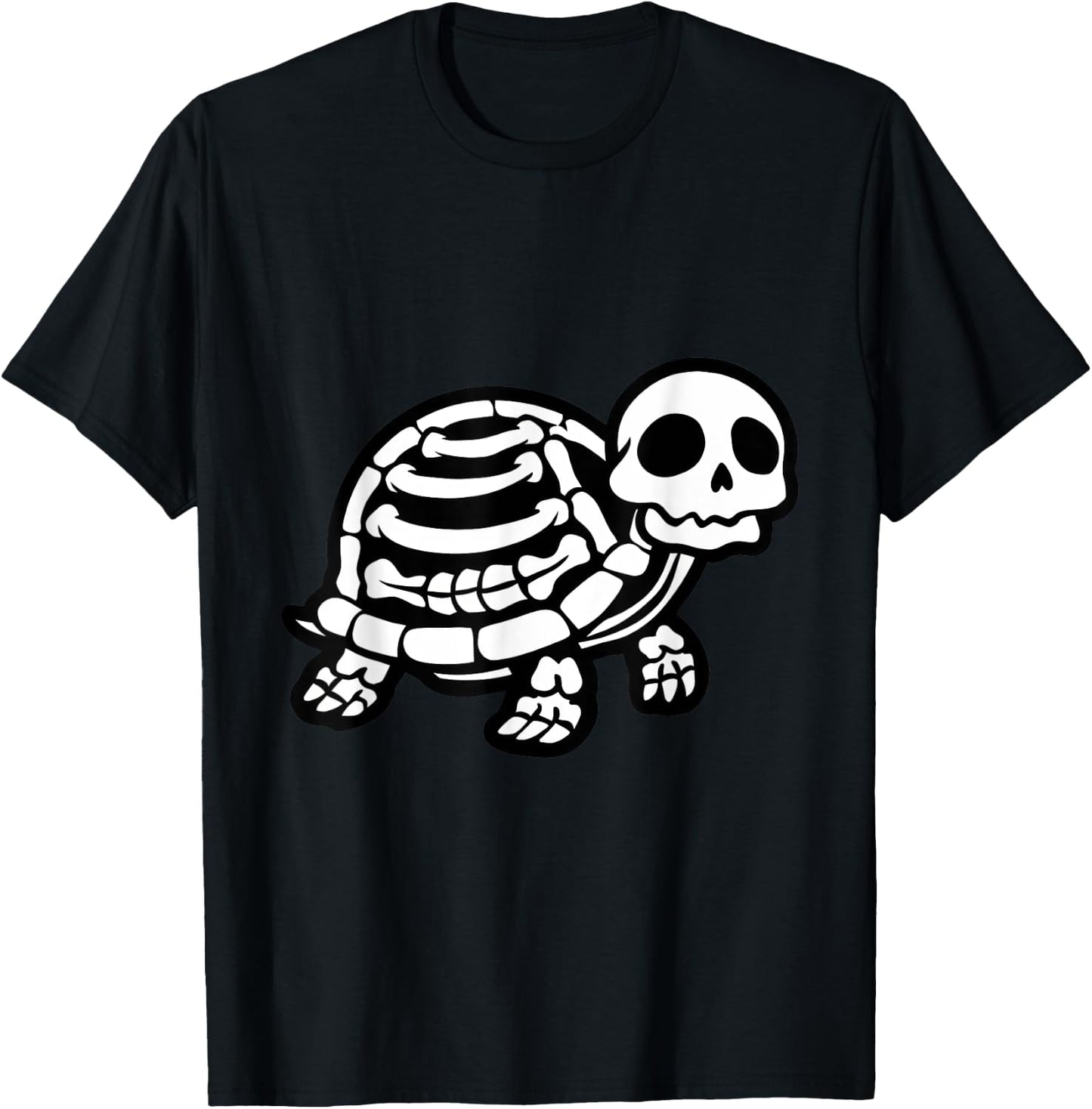 Cute Halloween Turtle Skeleton Tortoise Fossils Archeologist T-Shirt - T-Shirt | Black