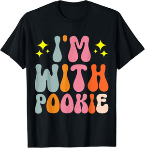 Boyfriend Girlfriend Partner Spouse I'm With Pookie , Small, Black T-Shirt - T-Shirt | Black