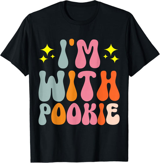 Boyfriend Girlfriend Partner Spouse I'm With Pookie , Small, Black T-Shirt - T-Shirt | Black