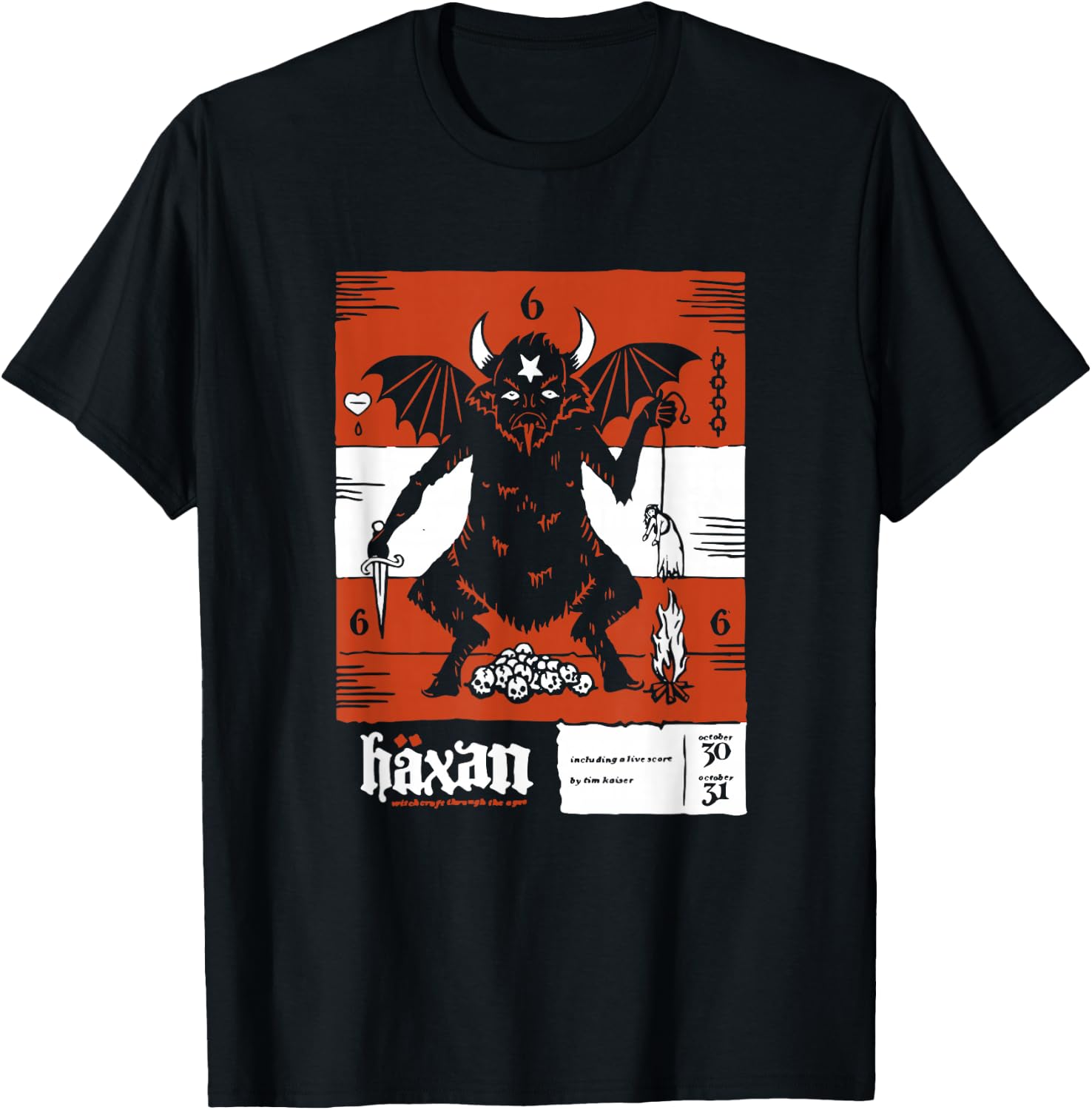 Häxan (1922) Movie Poster Devil Satan Sabbath Silent Film T-Shirt - T-Shirt | Black