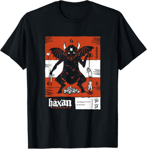 Häxan (1922) Movie Poster Devil Satan Sabbath Silent Film T-Shirt - T-Shirt | Black