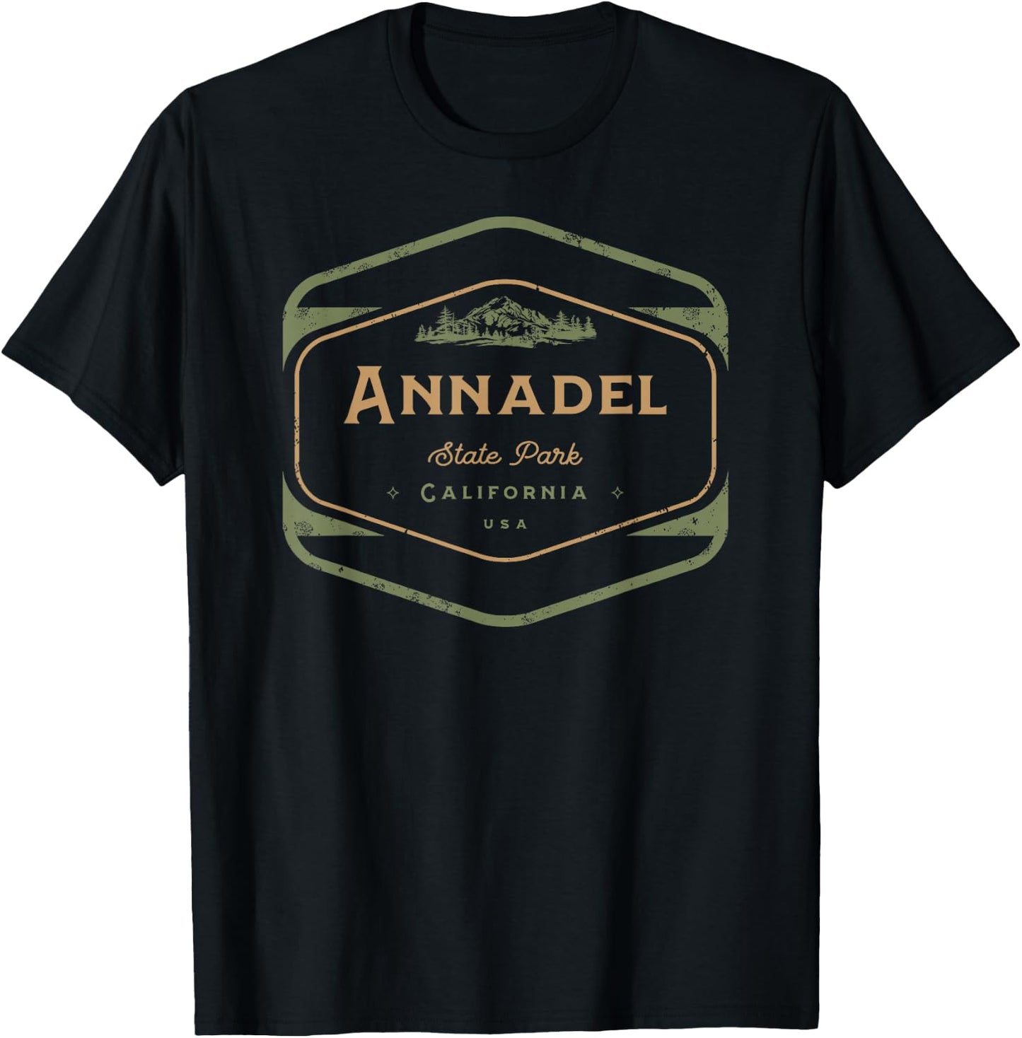 Annadel State Park California Retro Vintage T-Shirt - T-Shirt | Black