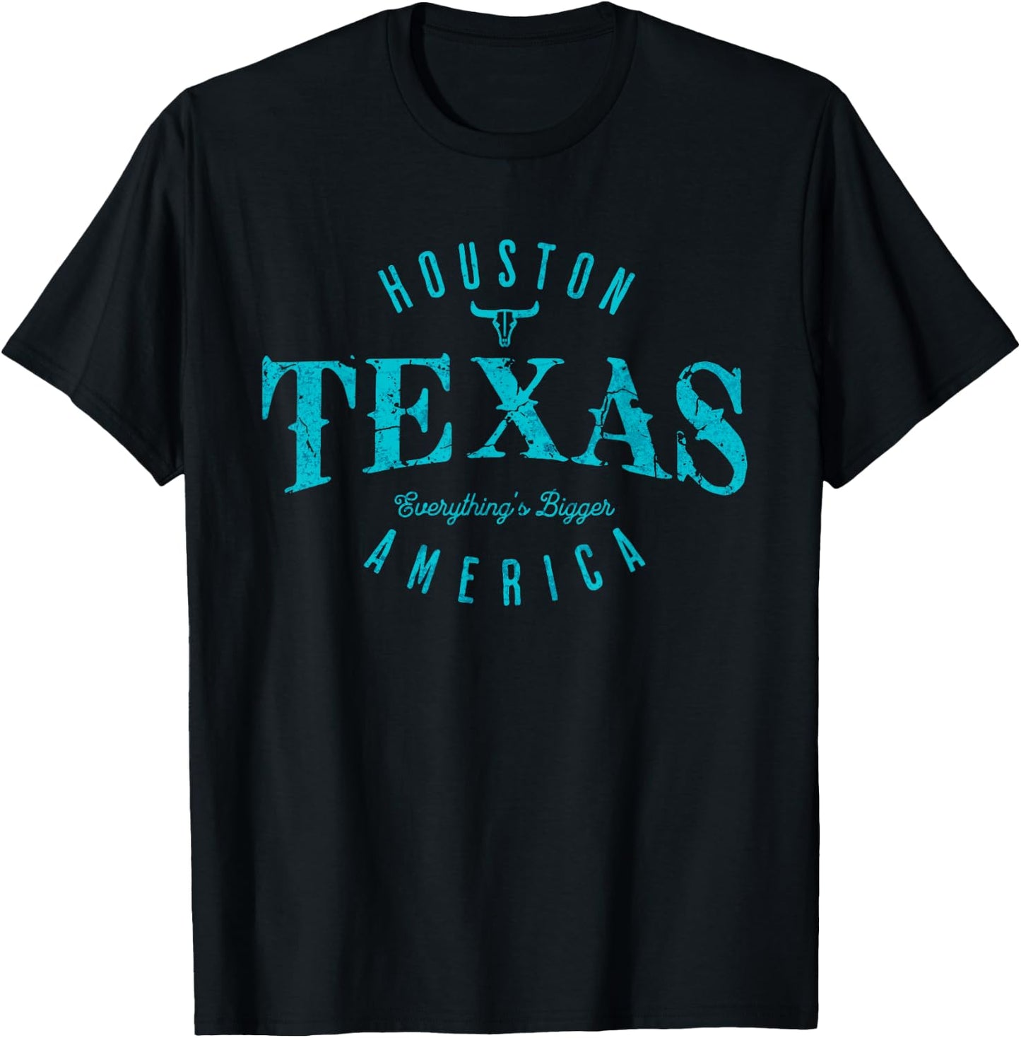 Houston, Texas s Vintage Fade Effect s Patriotic American Women Kids Men T-Shirt - T-Shirt | Black