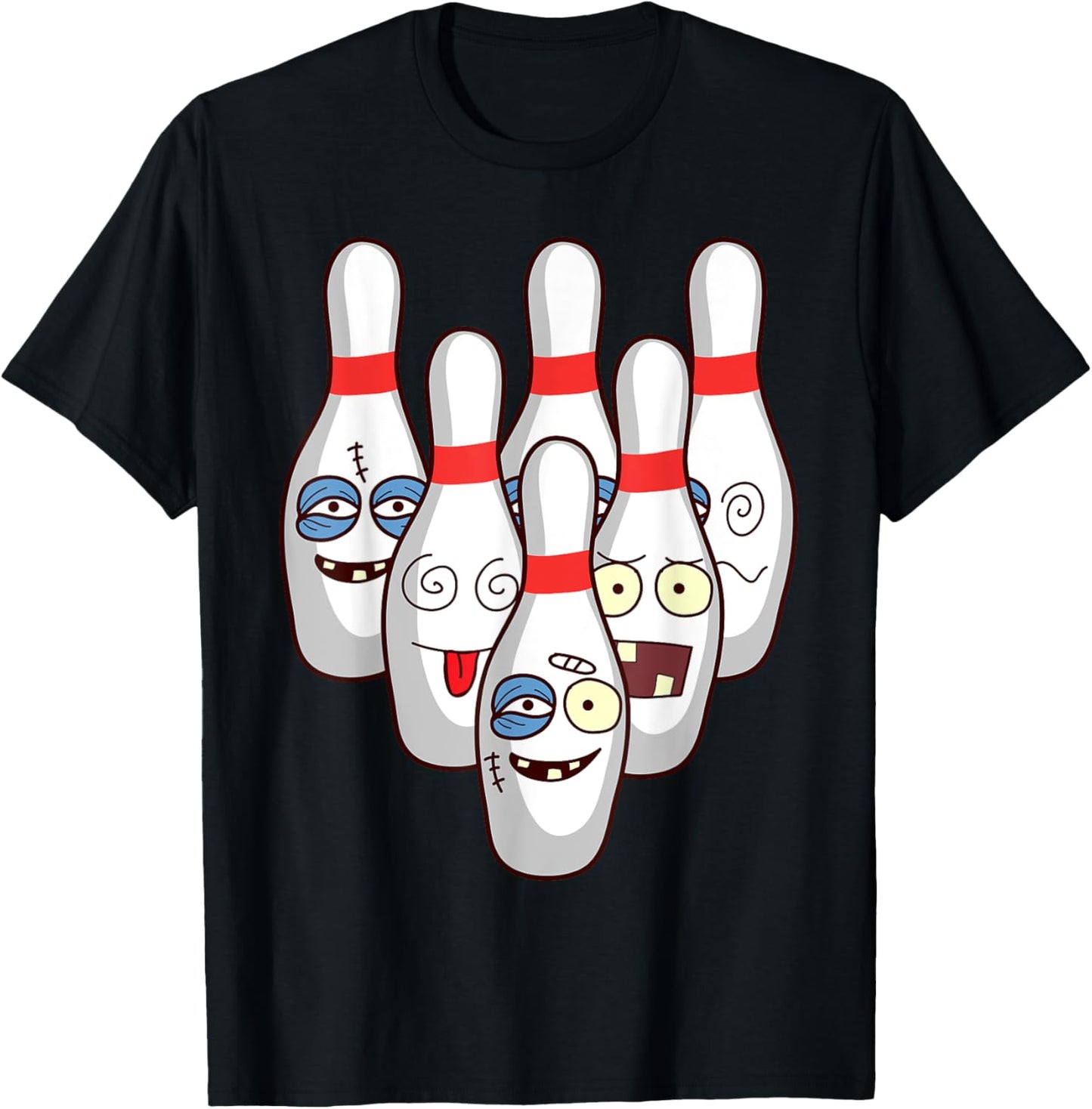 Cool Bowling Art Women Boys Kid Bowling Lover Bowler T-Shirt - T-Shirt | Black