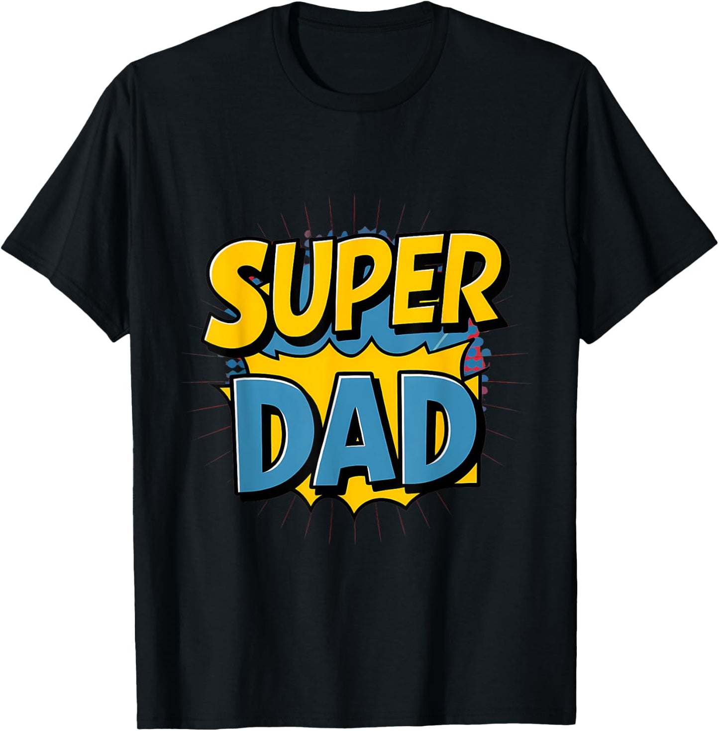 Superdad Funny Superhero Dad Design Costume for Father's Day T-Shirt - T-Shirt | Black