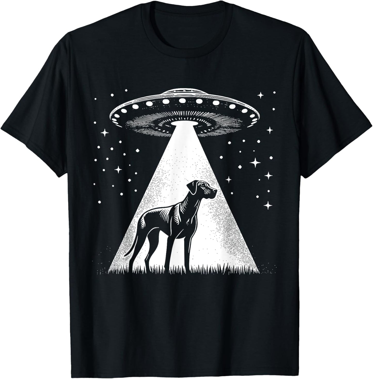 Rhodesian Ridgeback Mom Dad Dog - Funny Alien UFO T-Shirt - T-Shirt | Black