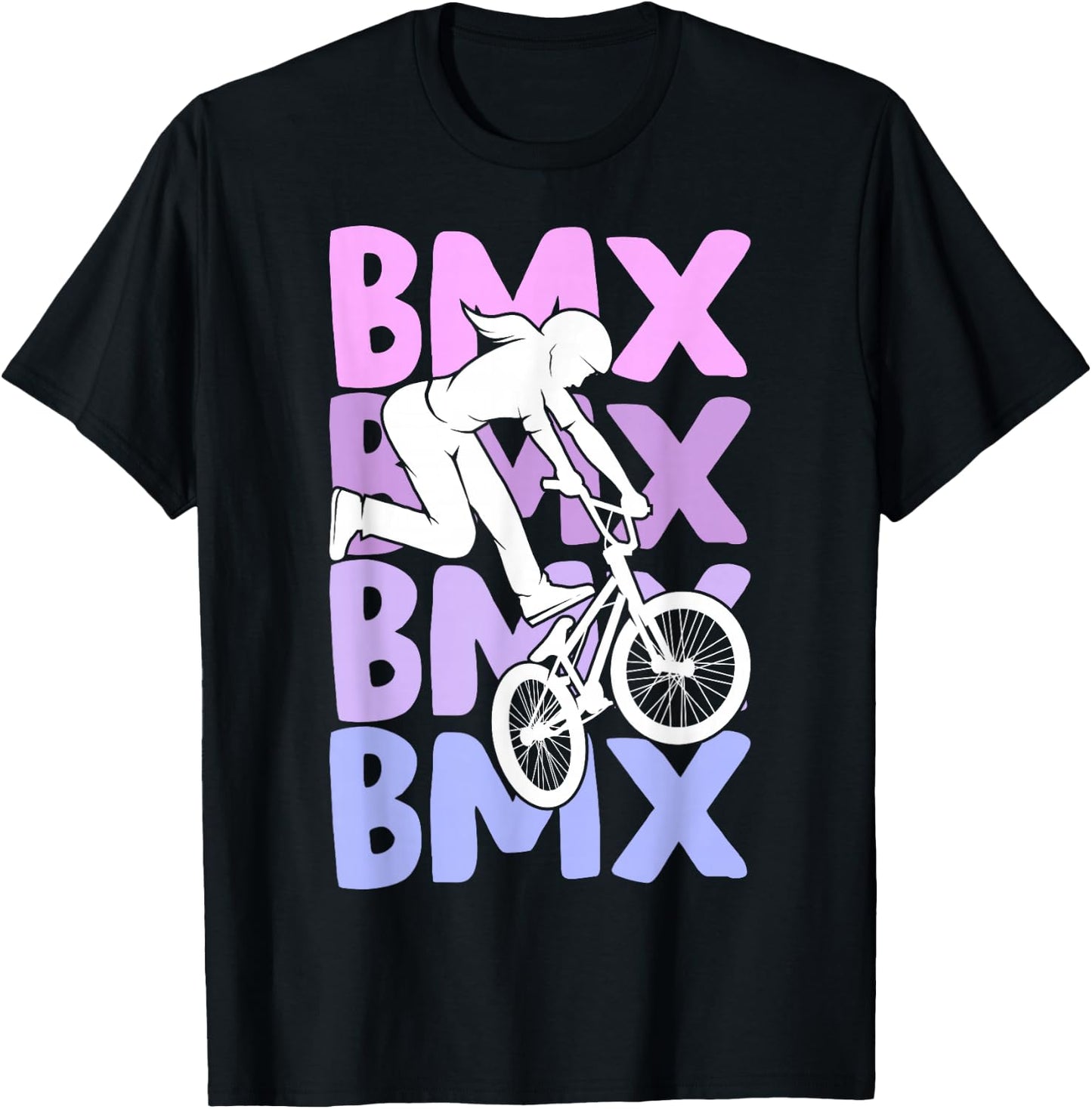BMX Girls' Bike Stunt Children T-Shirt - T-Shirt | Black