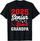 2025 band senior Grandpa class of 2025 graduation T-Shirt - T-Shirt | Black