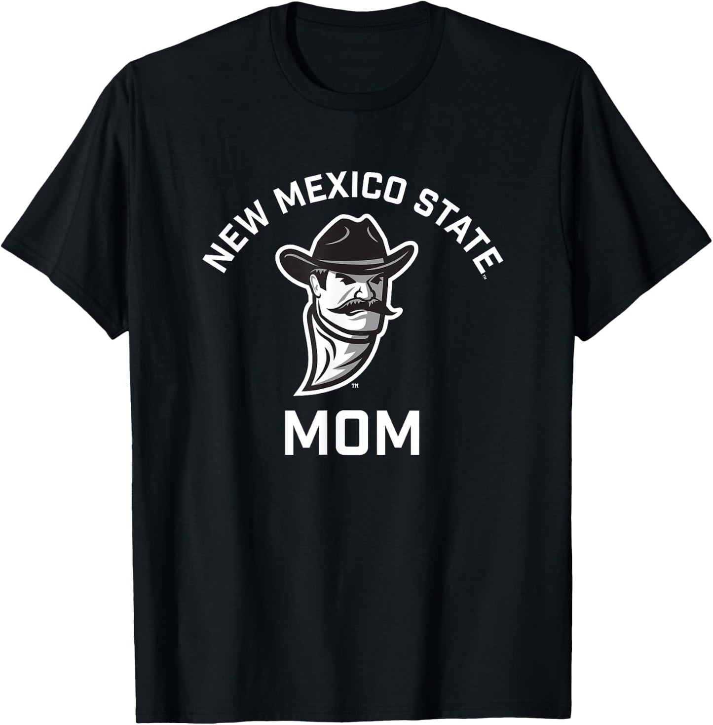 New Mexico State University NMSU Aggies Arched Mom T-Shirt - T-Shirt | Black