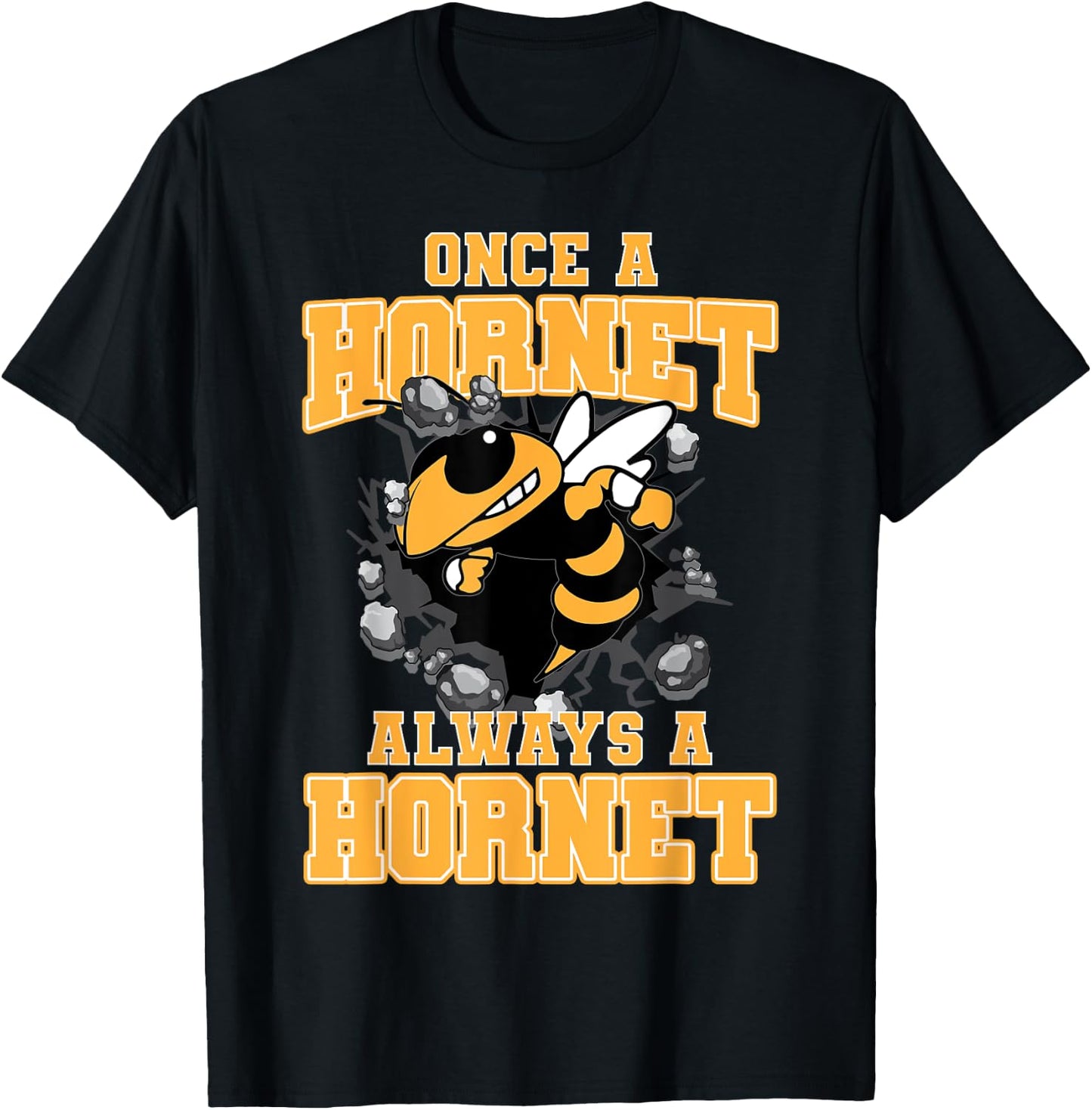 Once A Hornet Always A Hornet Back To School Spirit Y T-Shirt - T-Shirt | Black