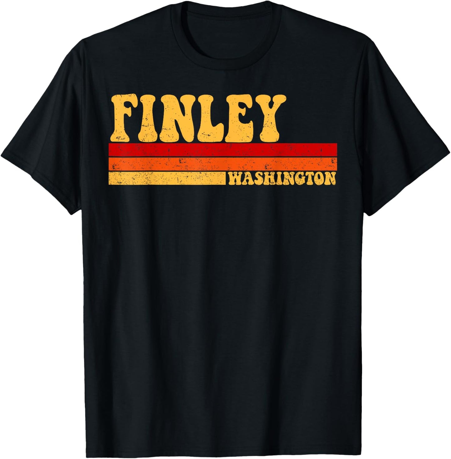 FINLEY Washington City Vintage Roots Retro Design 70s 80s T-Shirt - T-Shirt | Black