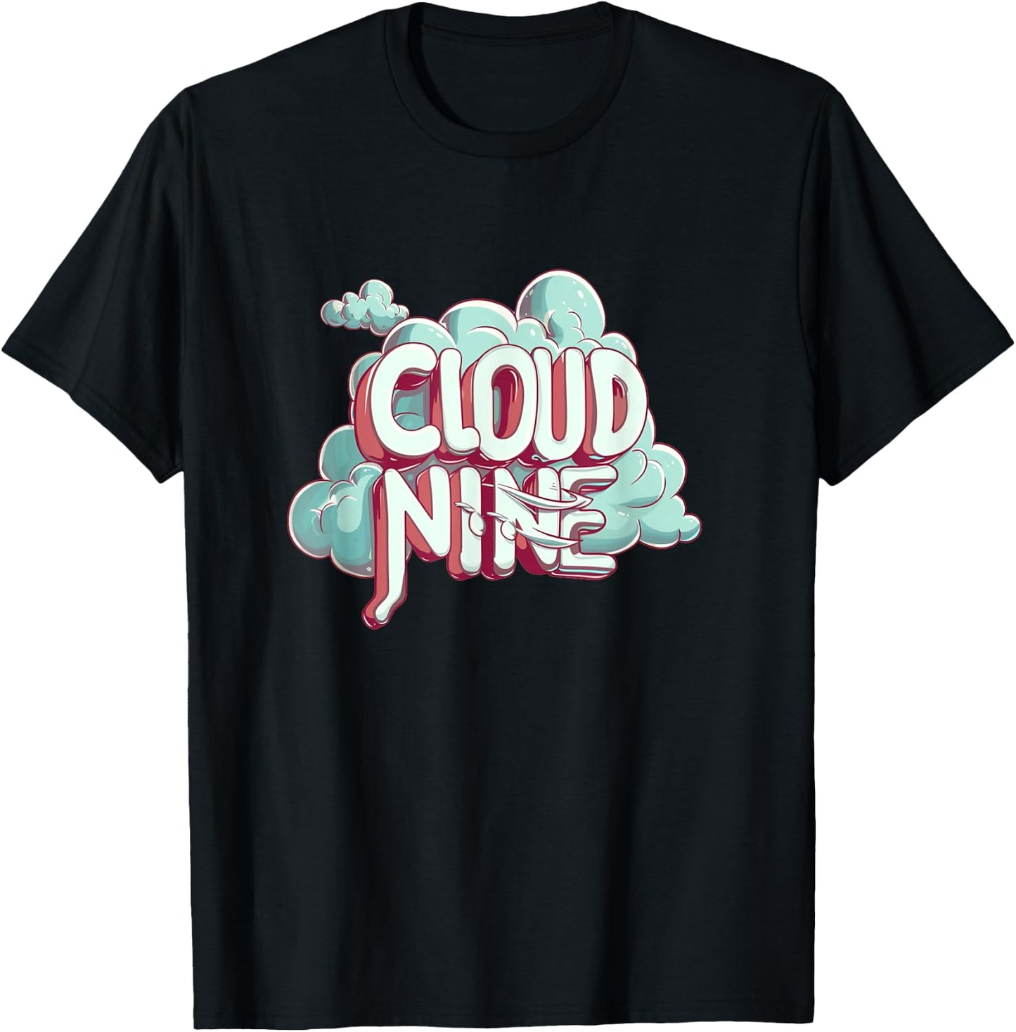 Happy on cloud nine Statement for Boys and Girls T-Shirt - T-Shirt | Black