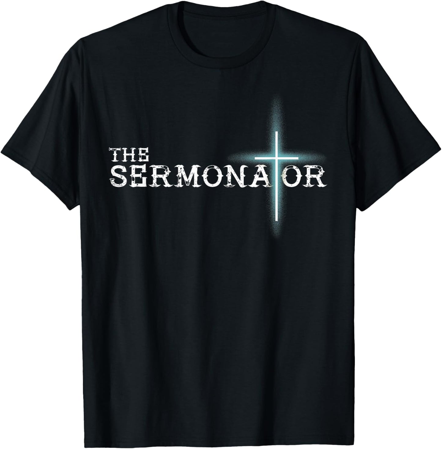 The Sermonator Pastor Appreciation Christian Cross Fun Gift Small T-Shirt - T-Shirt | Black