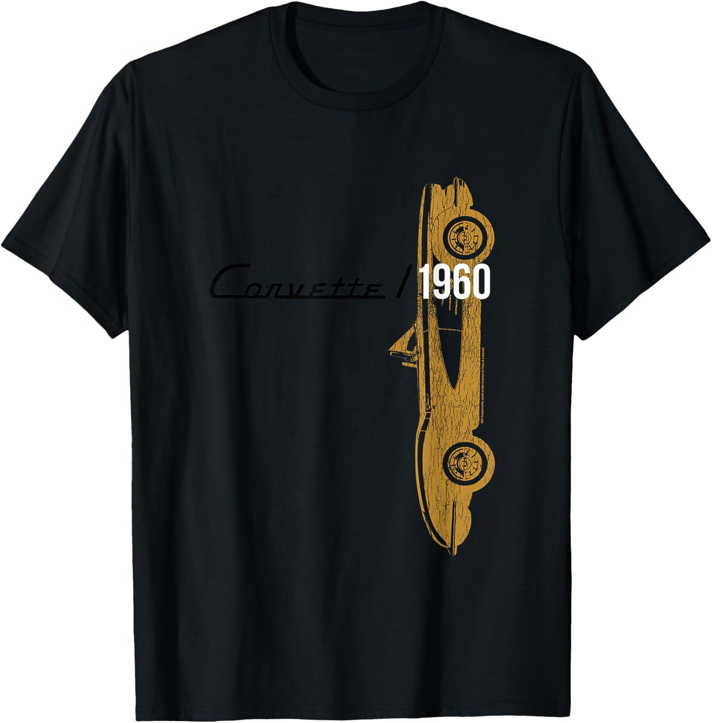 TNT -Adults Classic Fit Grey Corvette 1960 T-Shirt - T-Shirt | Black