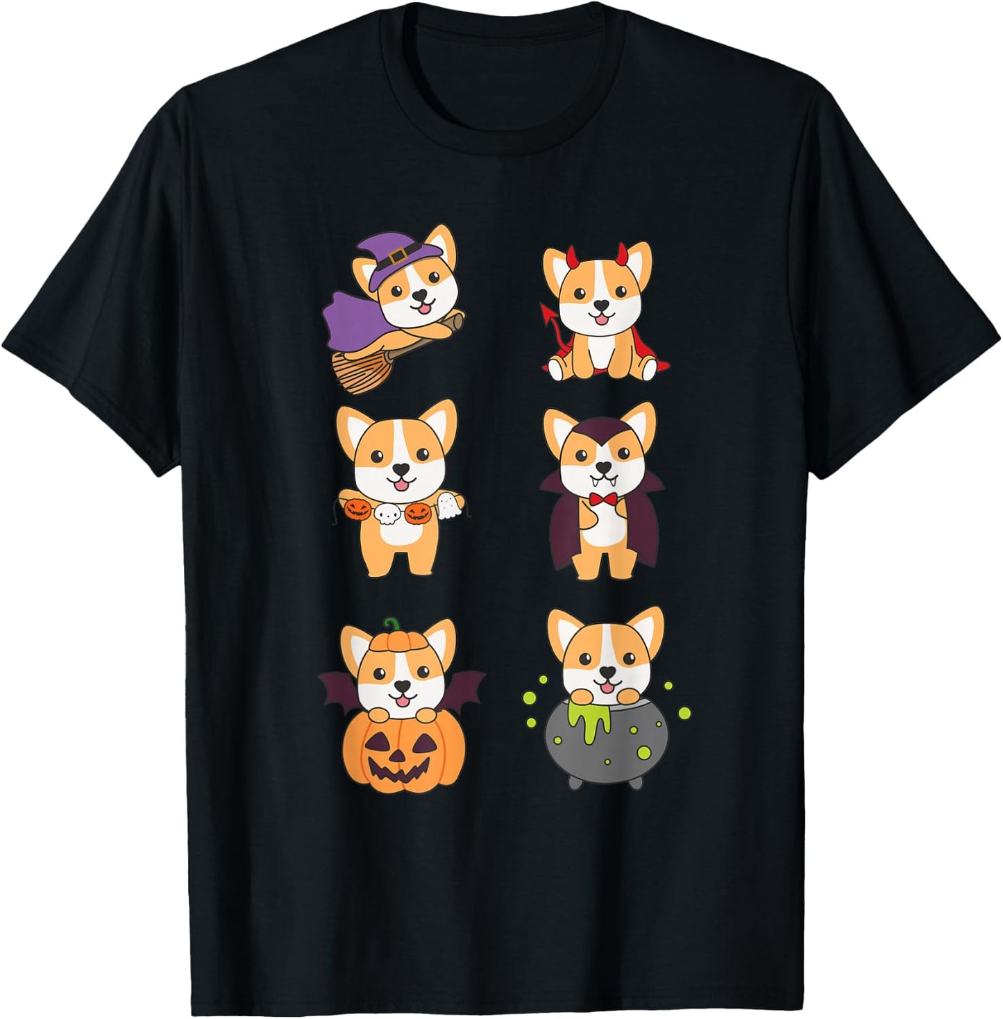 Corgi Halloween Costume Dogs Halloween T-Shirt - T-Shirt | Black