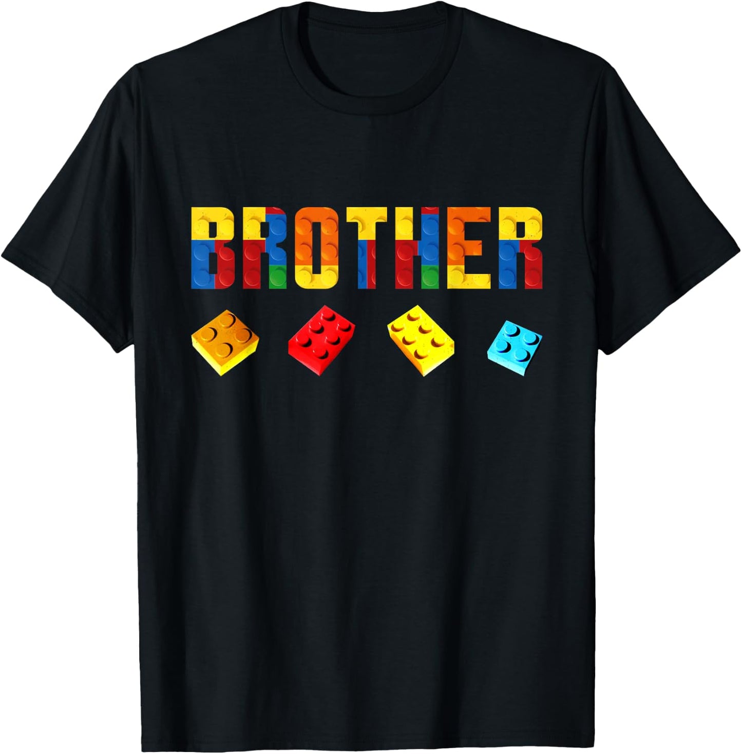 Brother Master Builder Building Blocks Birthday Family Boys T-Shirt - T-Shirt | Black