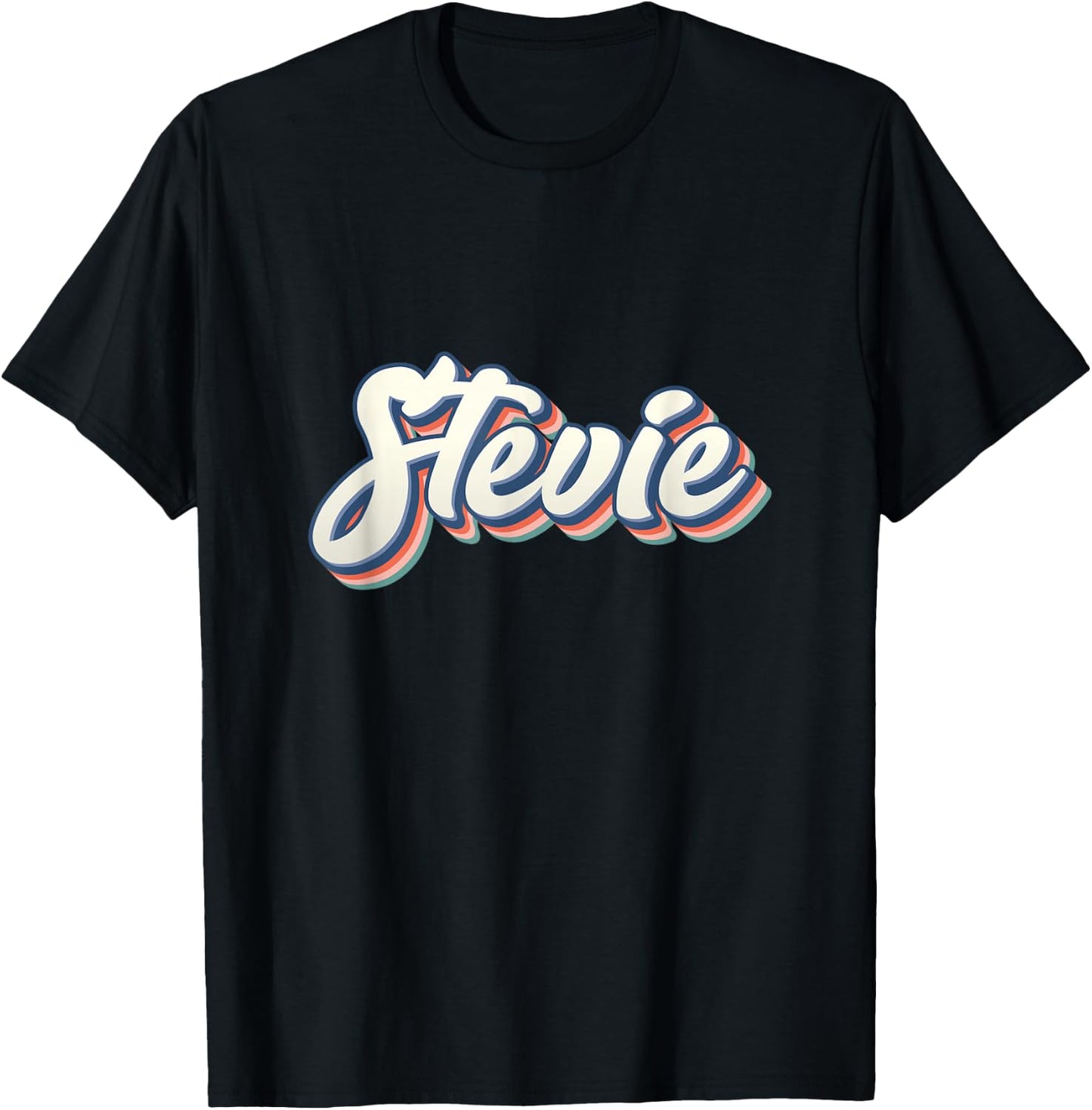 Stevie Youth Women Vintage Men First Name Stevie T-Shirt - T-Shirt | Black