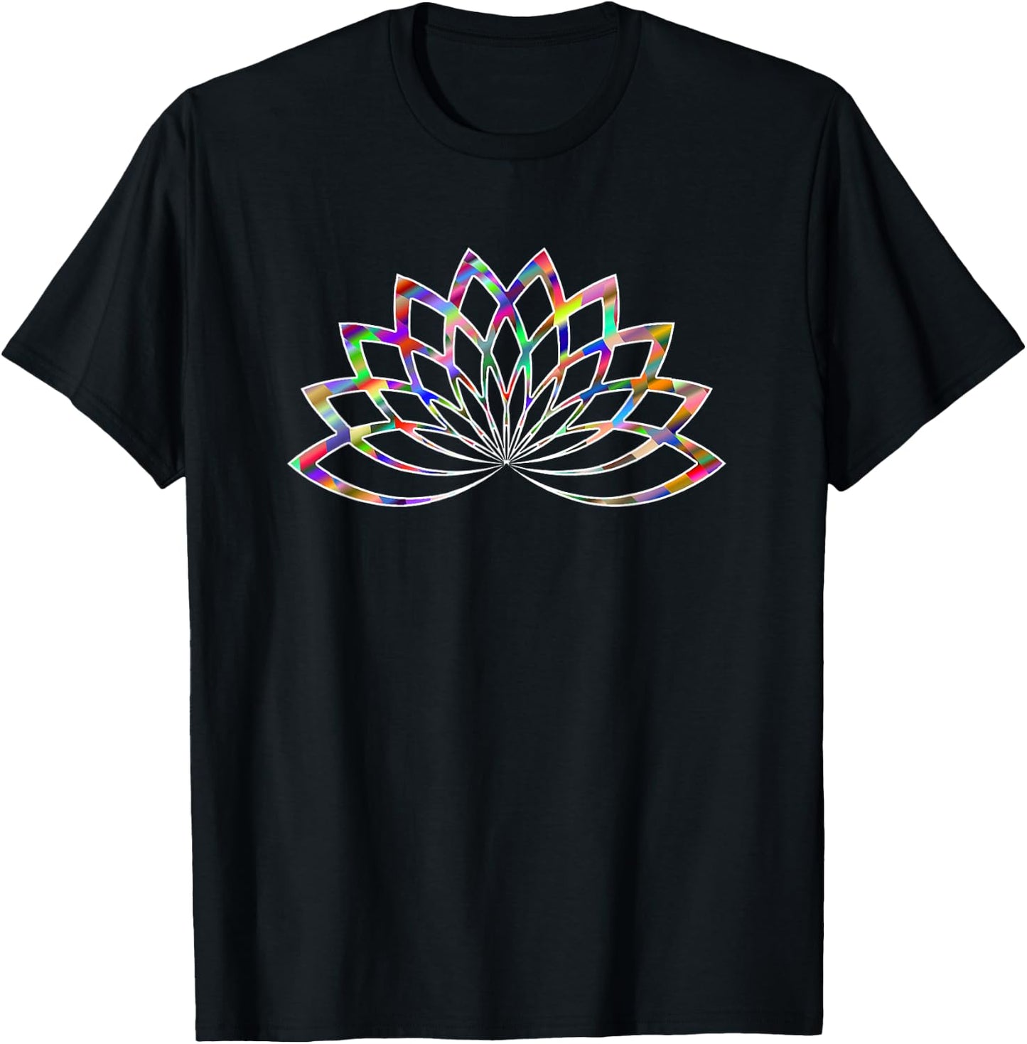 Lotus Flower Yoga Meditation Om Namaste Zen Exercise Women T-Shirt - T-Shirt | Black