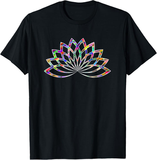 Lotus Flower Yoga Meditation Om Namaste Zen Exercise Women T-Shirt - T-Shirt | Black