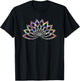 Lotus Flower Yoga Meditation Om Namaste Zen Exercise Women T-Shirt - T-Shirt | Black