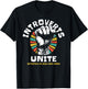 Introverts Unite Separately Own Homes Emblem T-Shirt - T-Shirt | Black