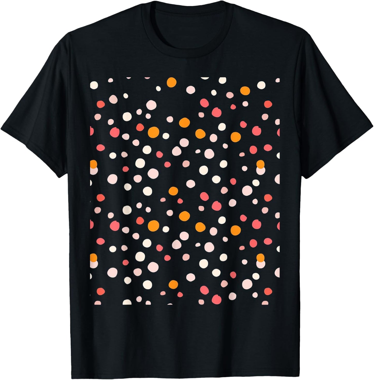 Polka Dot Pattern T-Shirt - T-Shirt | Black