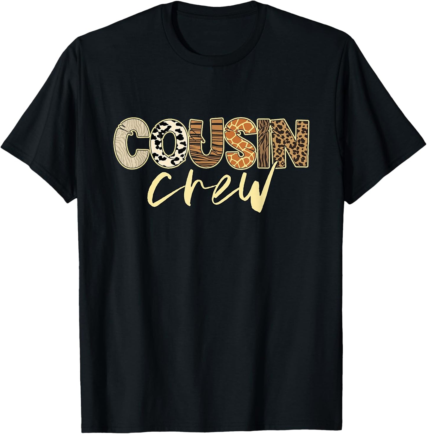 Cousin Crew Zoo Safari Squad Family Vacation Trip Matching T-Shirt - T-Shirt | Black
