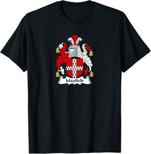 Maxfield Coat of Arms - Family Crest T-Shirt - T-Shirt | Black