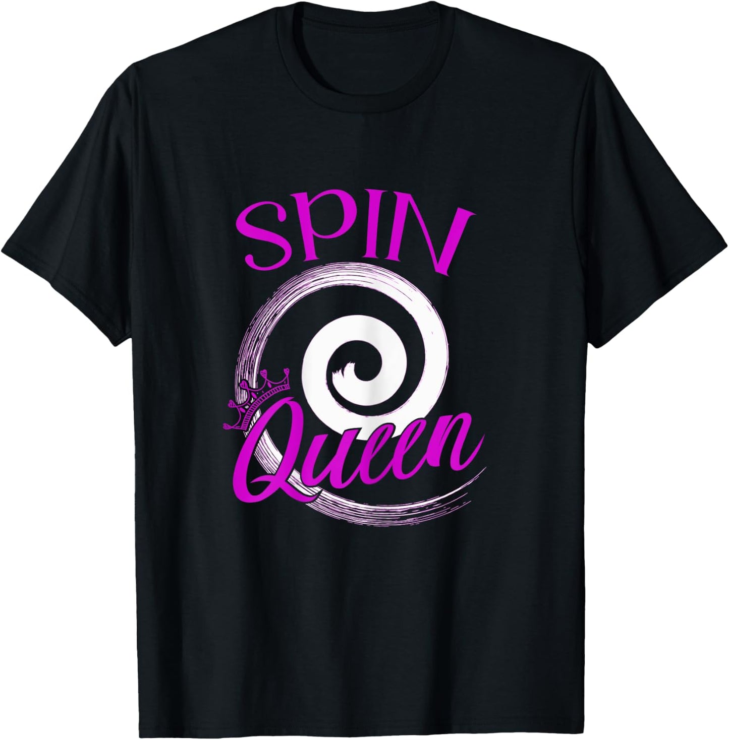 Spin Class Shirt Indoor Cycling Spinning Workout Spin Queen T-Shirt - T-Shirt | Black
