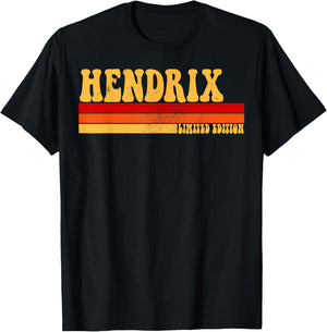 HENDRIX Name Personalized Idea Men Retro Vintage HENDRIX T-Shirt - T-Shirt | Black