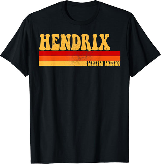 HENDRIX Name Personalized Idea Men Retro Vintage HENDRIX T-Shirt - T-Shirt | Black