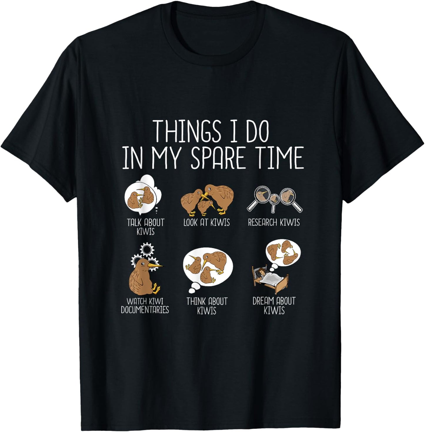 Kiwi Bird Lover Kids Cute Funny Kiwi T-Shirt - T-Shirt | Black